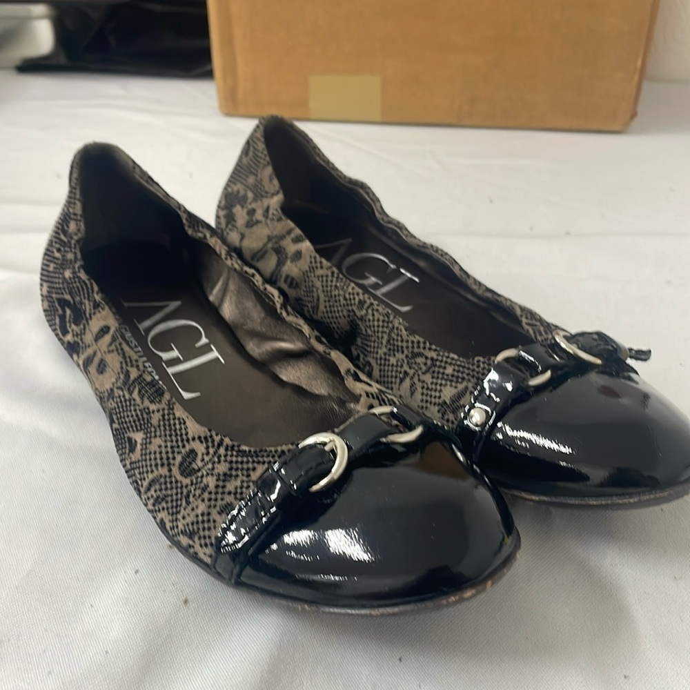 AGL Leather Ballet Flats